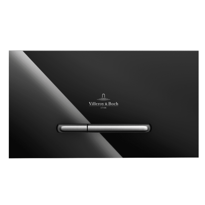 Skalošanas plāksne VILLEROY & BOCH 300G spīdīgi melna ar stiklu apliets gaiss, 922160RB