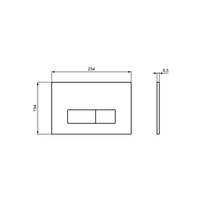 Панель смыва IDEAL STANDARD Oleas M2 черный-матовый, R0121A6