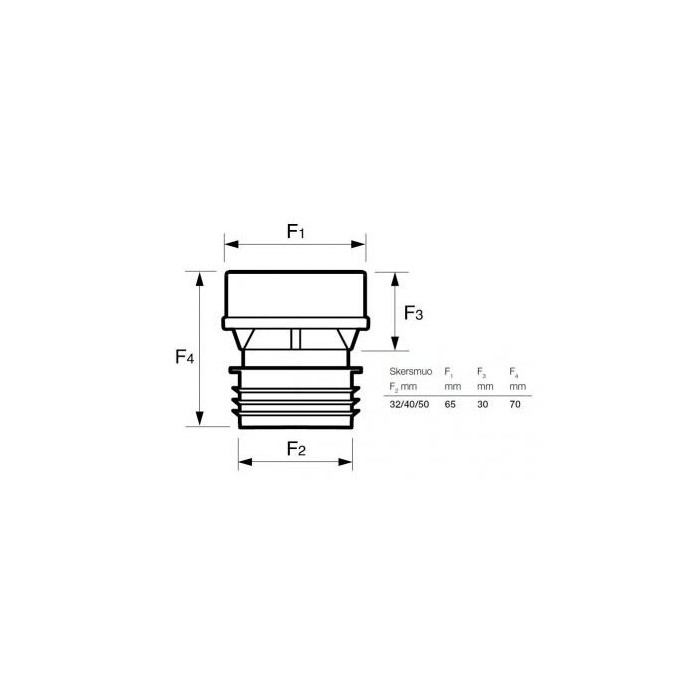 Vaakumklapp WAVIN Mini Vent 75-110, 4065752