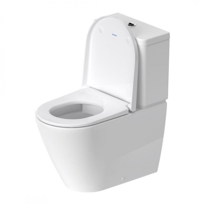 Sisseehitatud WC DURAVIT D-Neo Rimless aeglaselt laskuva kaanega