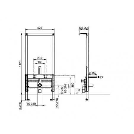 Sub-wall bidet frame VILLEROY & BOCH Viconnect