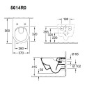 Piekāršana WC Pot VILLEROY & BOCH Subway 2.0 DirectFlush ar biezu, lēni kustīgu vāku, ar Ceramic Plus pārklājumu