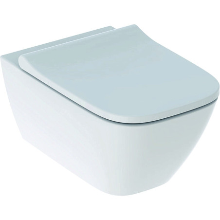 Peatatud tualettruum GEBERIT Smyle Square Rimless aeglaselt laskuva kaanega, 500.208.01.1 500.688.01.1