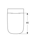 Piekaramā tualete GEBERIT Smyle Square Rimless ar lēni dilstošu vāku, 500.208.01.1 500.688.01.1