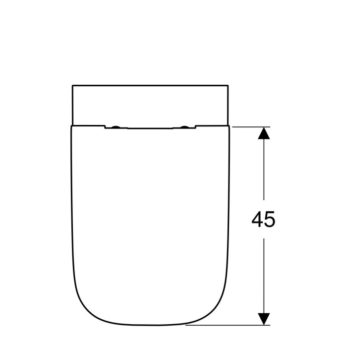 Piekaramā tualete GEBERIT Smyle Square Rimless ar lēni dilstošu vāku, 500.208.01.1 500.688.01.1