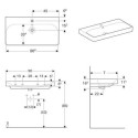 Valamu mööbel GEBERIT Smile Square 90 cm