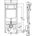 Pre-walled WC frame VIEGA Prevista 80 mm (2 in 1)