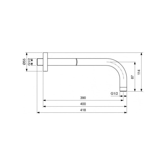 Dušas sistēma pirms sienas IDEAL STANDARD Ceratherm 100, A7573AA