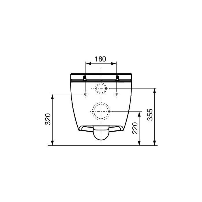 Vedrustusseade TECEone Rimless istme ja kaanega