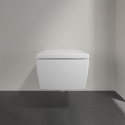Pakabinamas WC puodas VILLEROY & BOCH Memento 2.0 DirectFlush su storu lėtaeigiu dangčiu, su Ceramic Plus danga