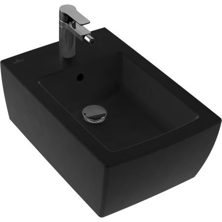 Peatatud bidee VILLEROY & BOCH Memento 2.0 Ebony Ceramic Plus kattega
