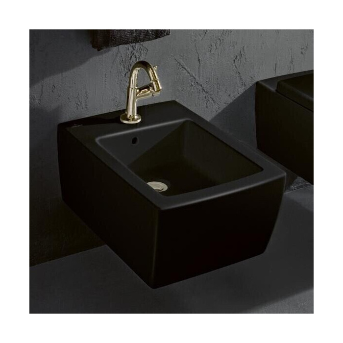 Pakabinama bidė VILLEROY & BOCH Memento 2.0 su Ebony Ceramic Plus danga