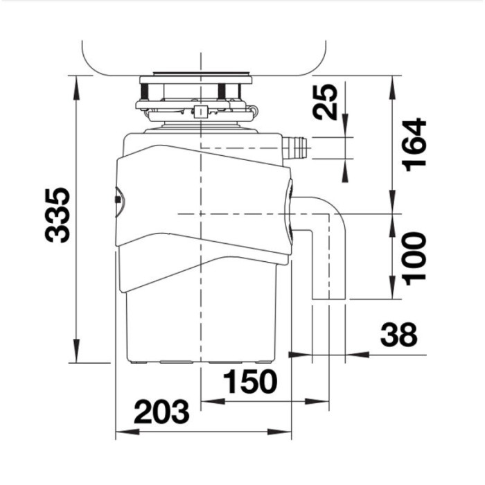 Измельчитель пищевых отходов BLANCO FWD Medium 526647