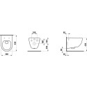 Tualetes poda priekšsienas rāmis GROHE Rapid SL 5 in 1 + piekaramā tualete LAUFEN Pro Rimless ar SLIM Slowclose vāku