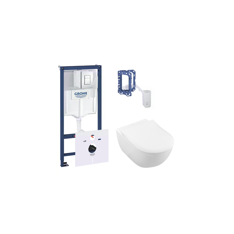 Potinkinis unitazo rėmas GROHE Rapid SL 5 in 1 + pakabinamas unitazas ...