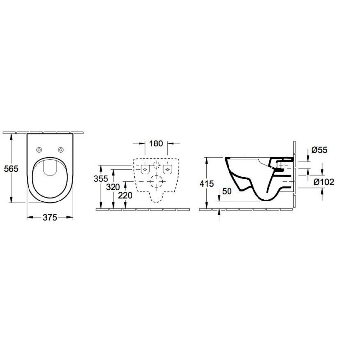 Pre-wall toilet frame GROHE Rapid SL 5 in 1 + suspended toilet VILLEROY & BOCH Subway 2.0 Direct Flush WC with SlimSeat dan