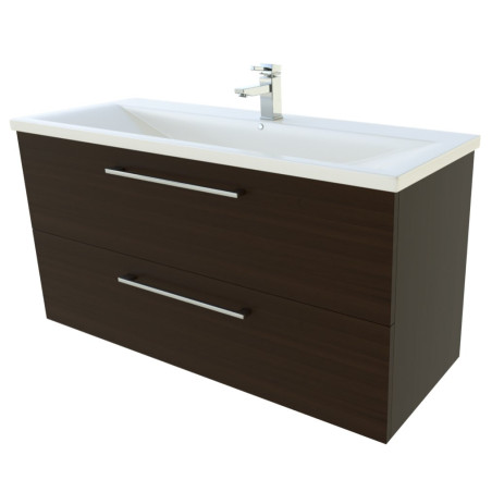 Apakšējais skapis ar izlietni(2 atvilktnes) KAMĖ Scandic 81 cm, melns ozols