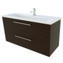 Bottom cabinet with washbasin(2 drawers) KAMĖ Scandic 81 cm, black oak
