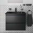 Rippuv vannitoakapp valamuga IDEAL STANDARD Tesi Tesi 60 cm, must-matt