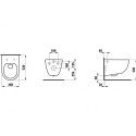 Suspended toilet LAUFEN Pro Rimless with Pro Slowclose lid