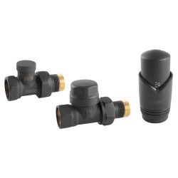 Thermostatinis rinkinys (3 in 1) FERRO 1/2"" jutsus (anthracito) ZTM30AT
