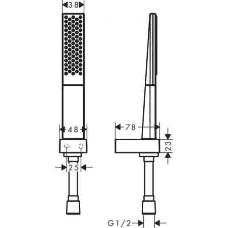 Dušikomplektid HANSGROHE Rainfinity 1jet, 26857000