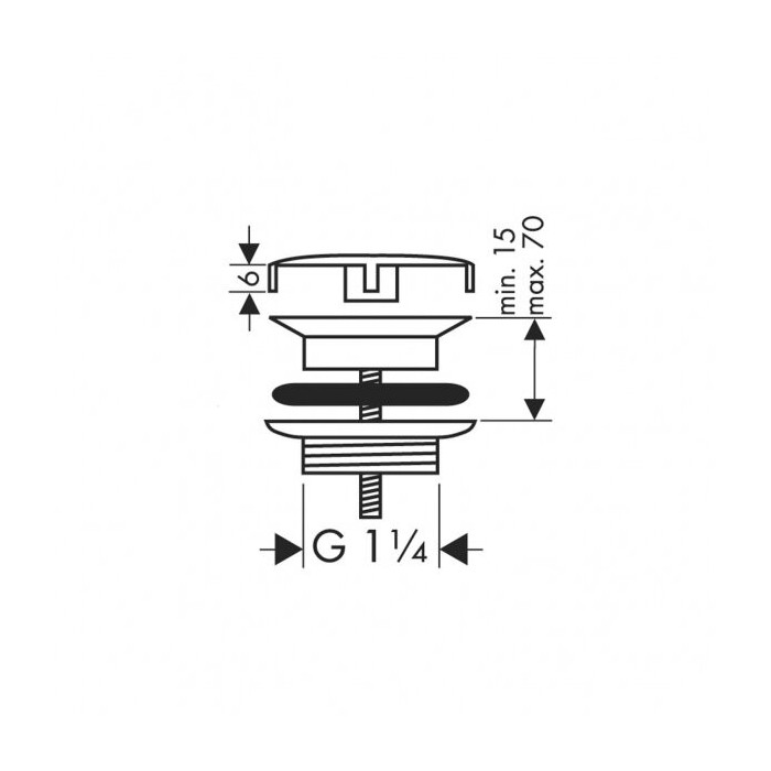 ALUMINE klapp HANSGROHE 50001670