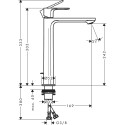 Izlietnes jaucējkrāns ar apakšējo vārstu HANSGROHE Reblis E 240 CoolStart, 72581000