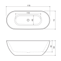 Каменная ванна HANSGROHE Axor Urquiola 182 x 79,5 см, 11440000