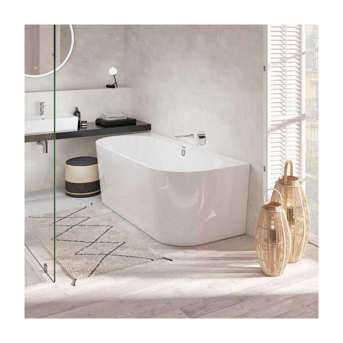 Прямоугольная ванна у стены VILLEROY & BOSH Oberon 2.0 из материала Quaryl 800 x 1800 мм