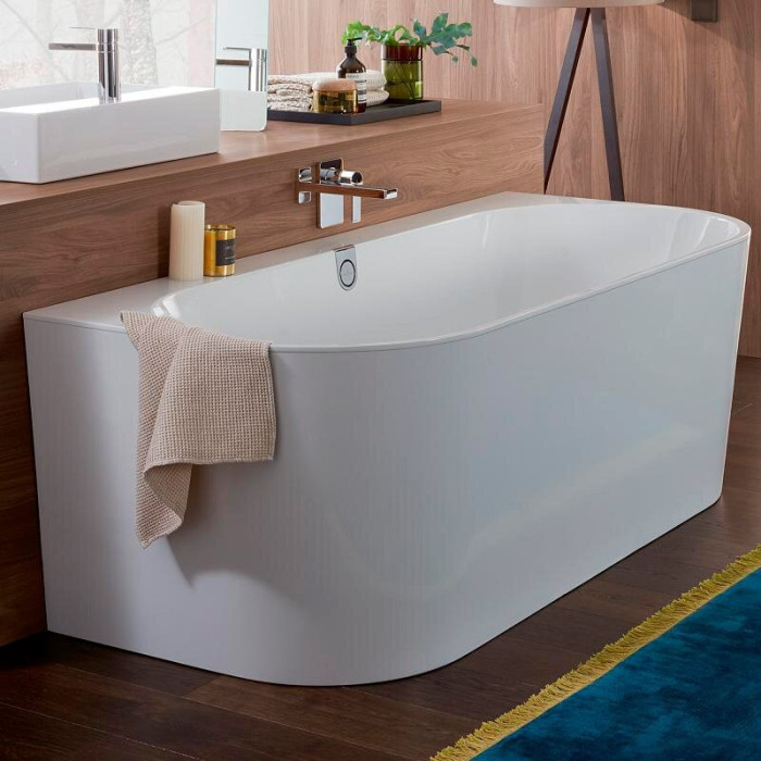 Ristkülikukujuline vann vastu seina VILLEROY & BOSH Oberon 2.0 kvarüülmaterjalist 800 x 1800 mm
