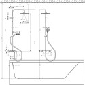 Termostatinė dušo sistema su snapu voniai HANSGROHE Vernis Shape 230, 26098000