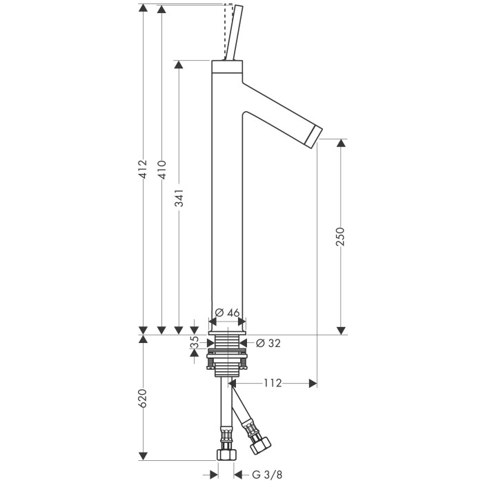Praustuvo maišytuvas HANSGROHE Axor Starck 250, 10129000
