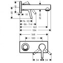Potinkinis maišytuvas praustuvui HANSGROHE Talis S 165 mm, 72110000