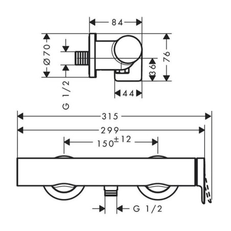 Dušas jaucējkrāns HANSGROHE Vivenis, 75620000