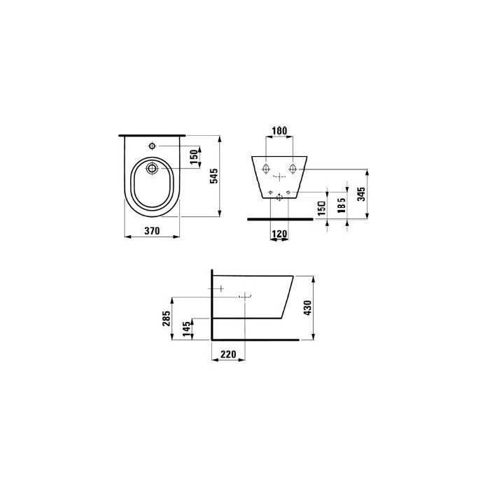 Подвесное биде LAUFEN Kartell, H8303310003021