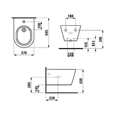 Suspended bidet LAUFEN Kartell, H8303317163021