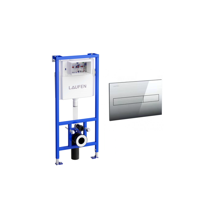 Pre-wall WC frame LAUFEN (3 in 1) with LIS AW1 chrome button