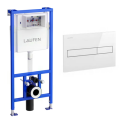 Seina sisse WC raam LAUFEN (3 in 1) valge nupuga LIS AW1