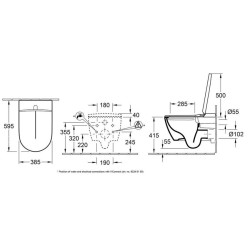 Funktsioon riputusseade bideega VILLEROY & BOCH ViClean-I 100, Ceramic Plus, V0E100R7