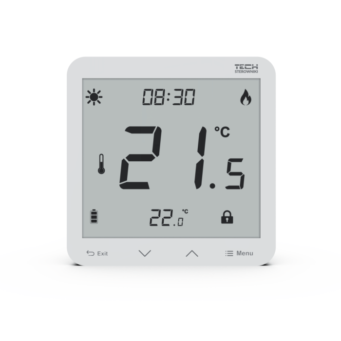 Virštinkinis programuojamas patalpos termostatai TECH EU-T-3.1, balti