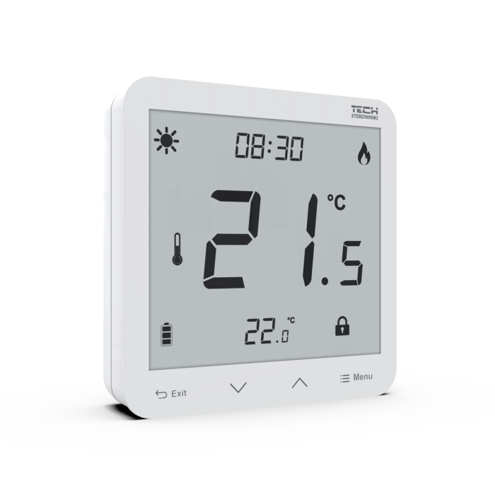 Virštinkinis programuojamas patalpos termostatai TECH EU-T-3.1, balti