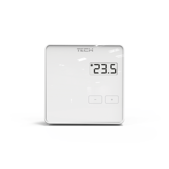 Vadu kamabar termostati TECH R-10b EU-L-10 kontrolierim, balta