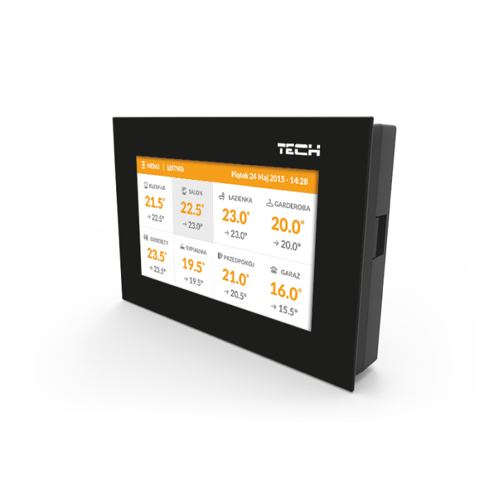 Room thermostat control panel for underfloor heating TECH M-8