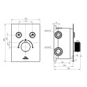 Комплекты встраиваемых смесителей RUBINETA Thermo-2F-OLO (SQ)