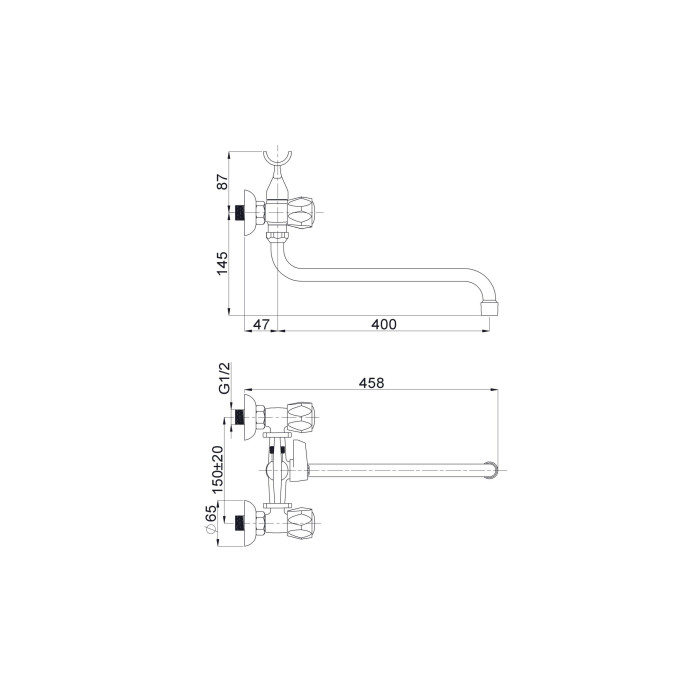 Bathroom faucet sets RUBINETA R-1 Globo (K-40)