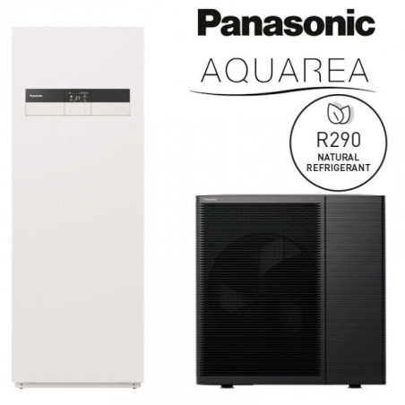 L viimase põlvkonna soojuspumbaga õhk - vesi 9 kW PANASONIC Aquarea integreeritud 185 l boileriga, ühefaasiline
