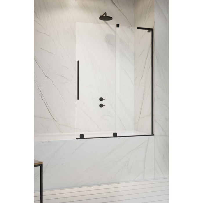 Divdaļīga bīdāmā vannas siena RADAWAY Furo SL Black PND II