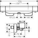 Termostaatdušiga kraan HANSGROHE Ecostat E, 15773000