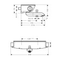 Termostata vannas - dušas jaucējkrāns HANSGROHE Ecostat Select, 13141000
